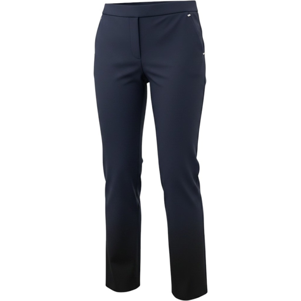 Chicos Juliet Slim Ankle Pants Black Stretch Trousers Size 1 US 8 ponte knit